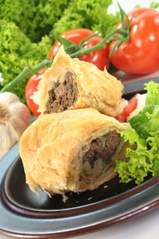 Arabic pâté with minced meat and ginger filling