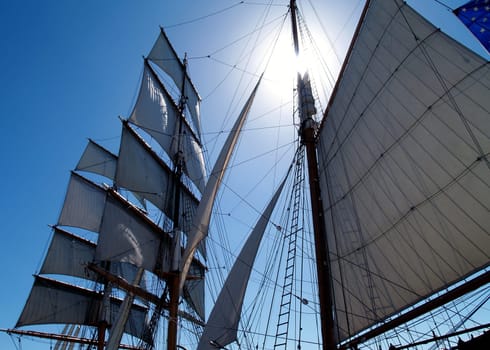 This is the majestic “Star of India” that is moored at the “Maritime Museum” in San Diego, California.
