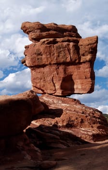 Beautiful red rocks at “Garden of the Gods” in Colorado Springs, Colorado