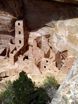 Ruins of Square Tower House in Mesa Verde National Park, Colorado.