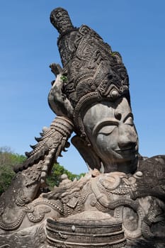 Figure Buddhism,huge statues in Nong Khai,northeast of Thailand