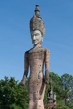 Figure Buddhism,huge statues in Nong Khai,northeast of Thailand
