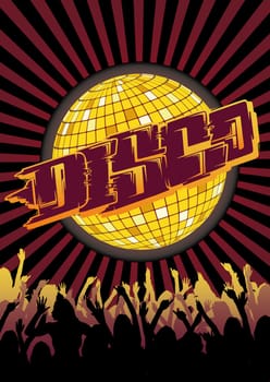 Design for your party or disco flyer and poster.