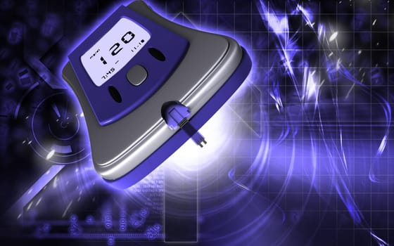 Digital illustration of Glocometer in colour background
