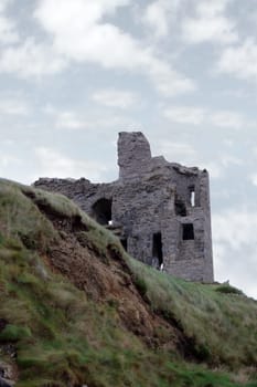 the old ruin of a castle in ballybunion