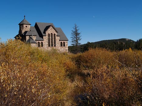 Old Historic church in the Colorado  Rocky Mountains.