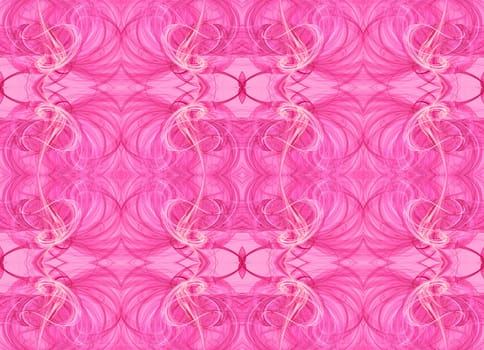 Seamless abstract fractal wallpaper, textile pattern or background in pastel pink, hot pink, red and white.