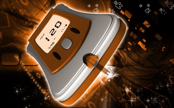 Digital illustration of Glocometer in colour background