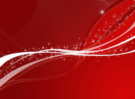 Editable vector red christmas background with space for your text