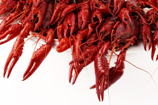 crayfish cooked in the dish served on ice