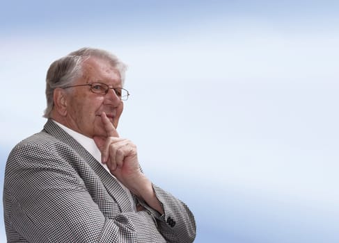 Portrait of a senior businessman Thinking