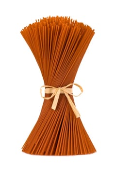 Italian Pepper Spaghetti isolated on white background