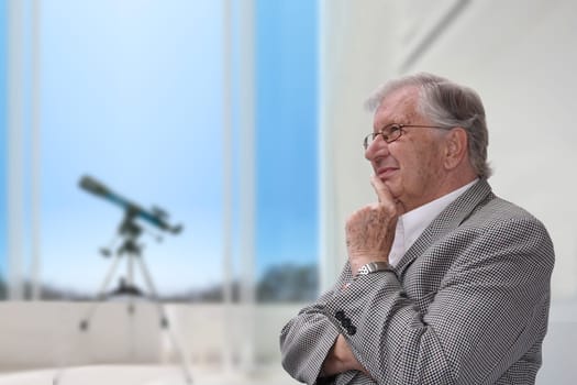Portrait of a senior businessman Thinking