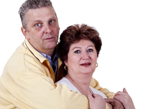Closeup of a attractive married mature couple