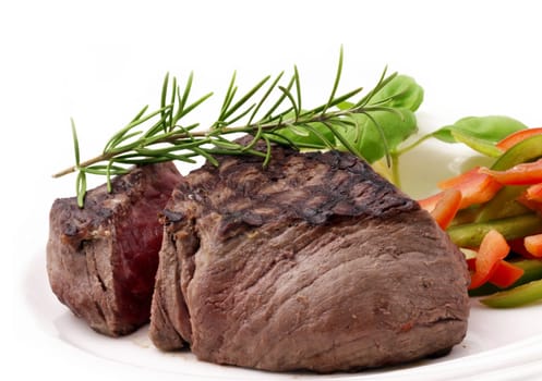 Grilled Beef Filet with seasonal vegetables and Rosemary