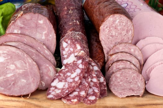 Smoked hams and sausages