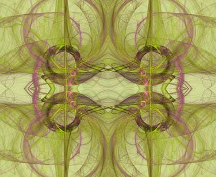 Seamless background in green and purple with circles in the design.