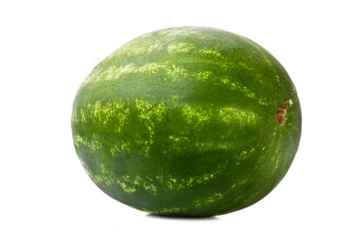 Whole watermelon isolated on white