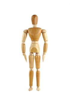 A standing wooden manikin