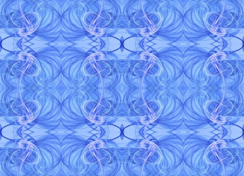 Seamless continuous fractal textile pattern in pastel blue.