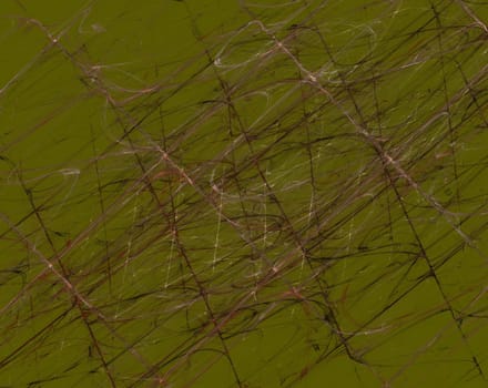 Olive green grunge fractal pattern that looks like splattered painting