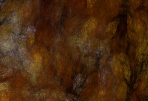 Grunge marbled fractal pattern in rust, black, gold and browns.
