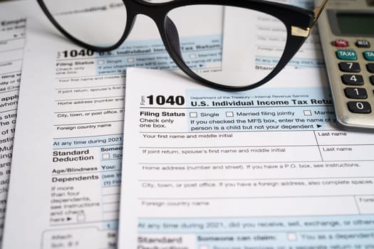 Form 1040, U.S. Individual Income Tax Return, tax forms in the U.S. tax system.