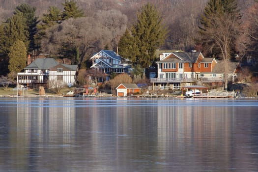 Some Houses on a frozen lake