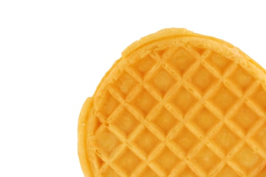 A Isolated breakfast waffle on white