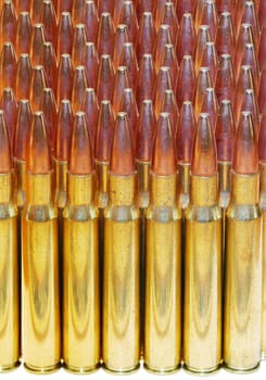 A 30-06 bullets background on white