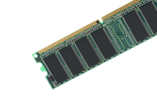 A Random access memory chip on white