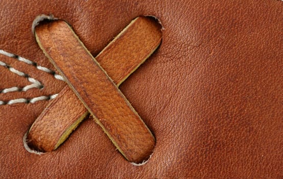 A Leather baseball glove macro background