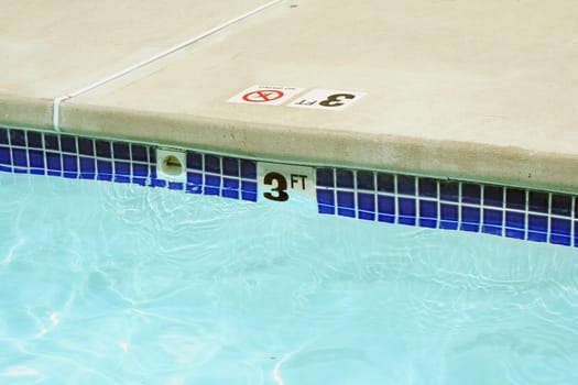 A Three foot swimming pool water marker