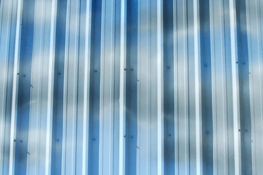 A corrugated metal wall background