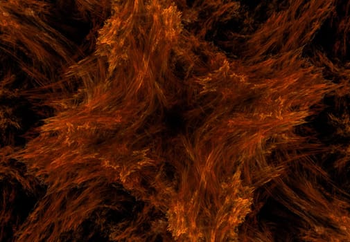 Fiery fractal explosion in reds and orange.