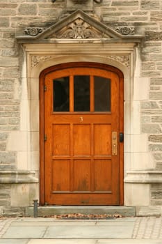 A old wooden door on a building