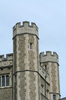A old building with towers