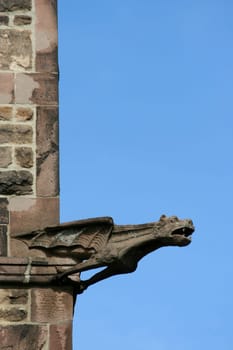 A gargoyle on a building in Princeton NJ