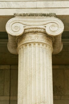 old column detail on a bulding