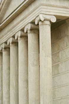 old columns on a bulding