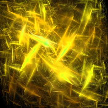 yellow and red static, lightening or electric charged explosion fractal.