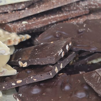 Detail view of traditional chocolate sweet food