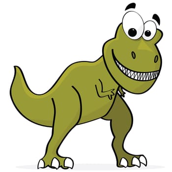 Cartoon illustration of a cute T-Rex dinosaur