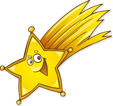 llustration of funny christmas star