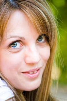 beautiful young woman outdoor portrait