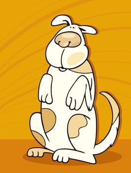 llustration of Funny spotted Dog standing