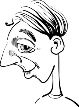 Caricature illustration of funny man