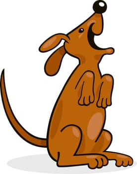 Illustration of happy barking dog
