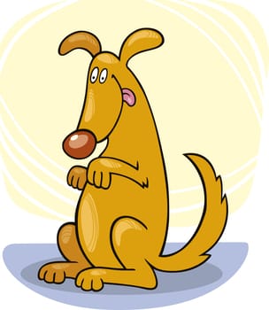 Illustration of dog doing stand trick