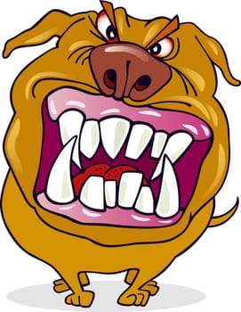 Cartoon illustration of bad dog
